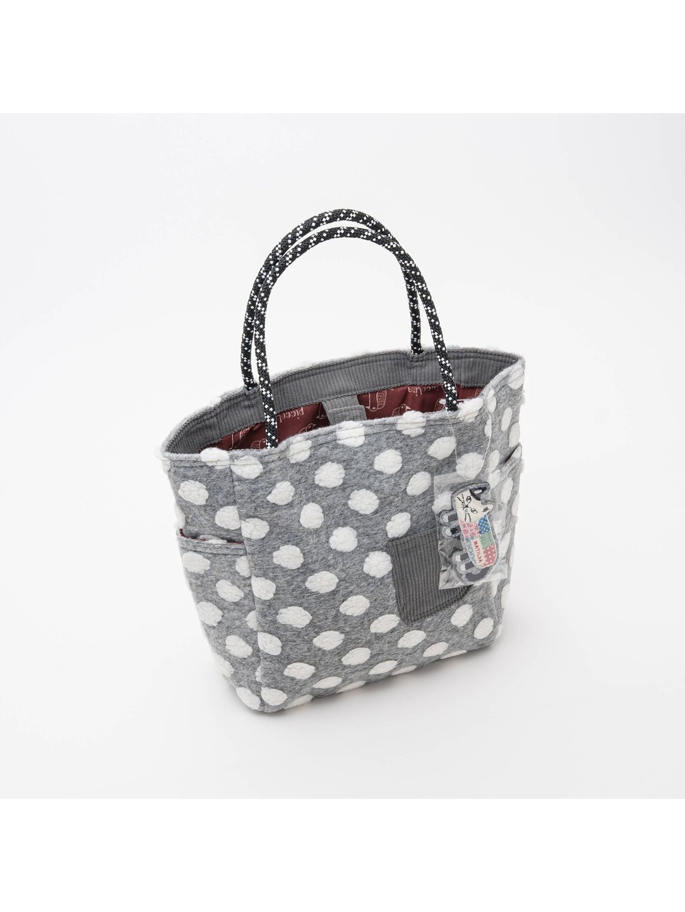 Kusuguru Japan Bobble Dot Textured Tote Bag